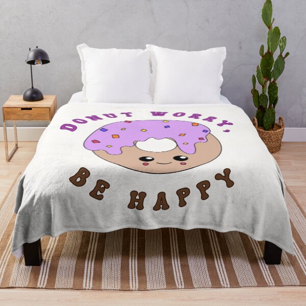 Item preview, Cute Donut Pun – Donut Worry Be Happy Funny Kawaii T-Shirt designed and sold by Dokak Shop.