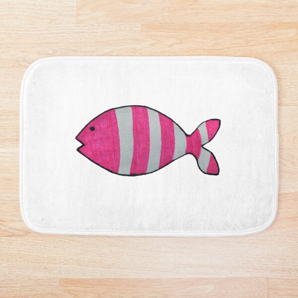 Item preview, Vibrant Pink Striped Fish designed and sold by DesignHavenCo.