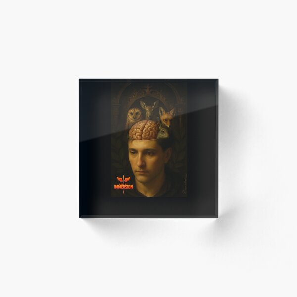 Book of Immersion, the Animals are Watching  Acrylic Block