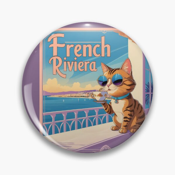 Item preview, sunglasses cat and caffee, vintage vacation atmosphere, french riviera,  designed and sold by miro-bob-design.