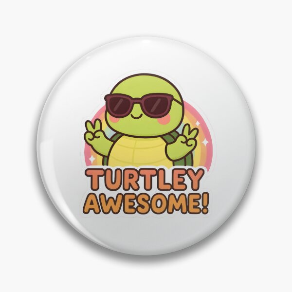 Item preview, Turtley Awesome – Retro Kawaii Turtle Illustration designed and sold by OsasChild.