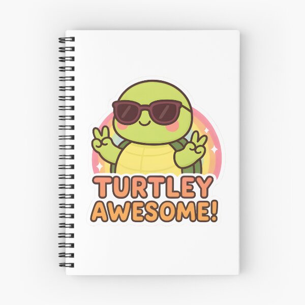 Item preview, Turtley Awesome – Retro Kawaii Turtle Illustration designed and sold by OsasChild.