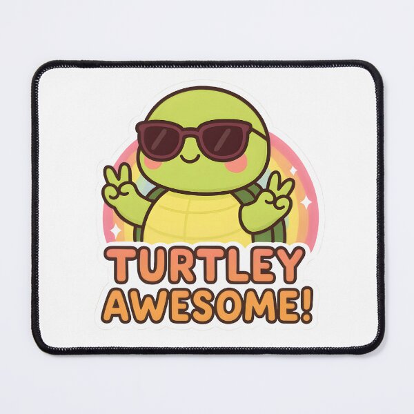 Item preview, Turtley Awesome – Retro Kawaii Turtle Illustration designed and sold by OsasChild.