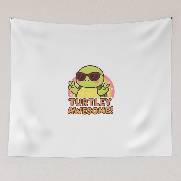 Item preview, Turtley Awesome – Retro Kawaii Turtle Illustration designed and sold by OsasChild.