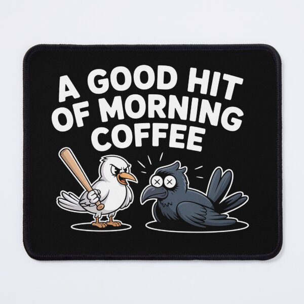 Item preview, A Good Hit of Morning Coffee – Cartoon Bird Tee designed and sold by GlessedUp.