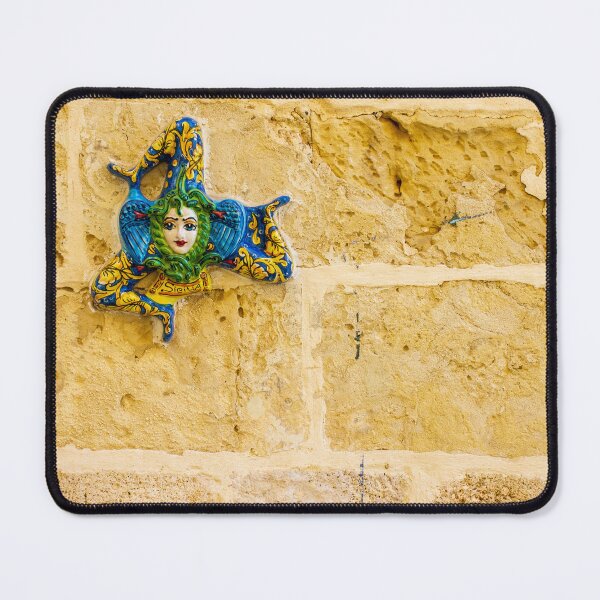 Item preview, Traditional Sicilian Trinacria Plaque on Rustic Brick Wall designed and sold by Nmallia.