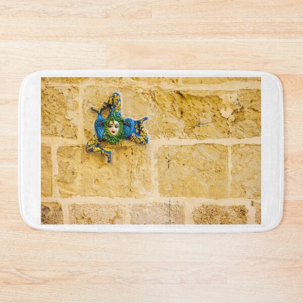 Item preview, Traditional Sicilian Trinacria Plaque on Rustic Brick Wall designed and sold by Nmallia.