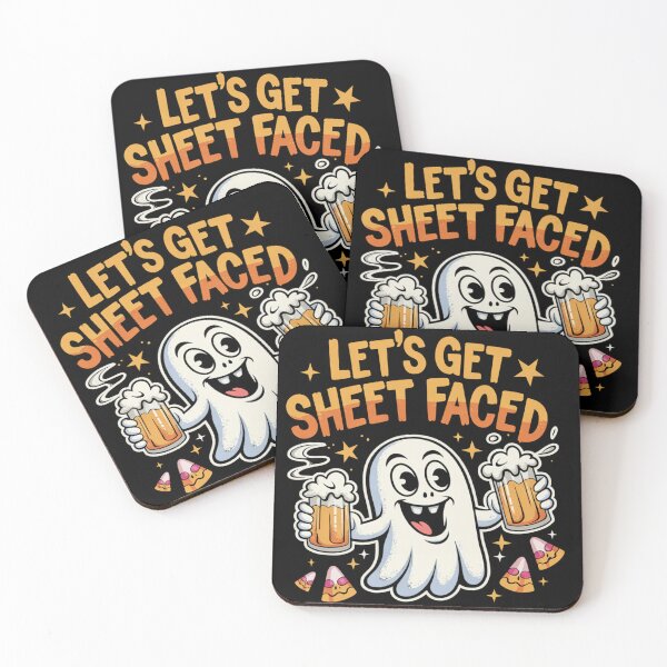 Item preview, Let's Get Sheet Faced: This fun and vibrant T-shirt design is a perfect fit for a Halloween party. designed and sold by Grang Art Artistic Designs.