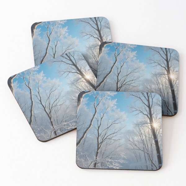 Item preview, Sunlit Frosted Trees designed and sold by HorizonHues.