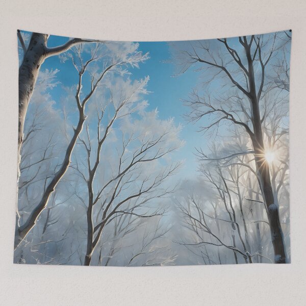 Item preview, Sunlit Frosted Trees designed and sold by HorizonHues.