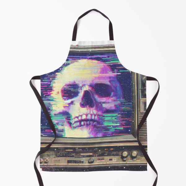 Item preview, Glitch Skull on Retro TV – Vaporwave Surreal Art designed and sold by Melody Splash.