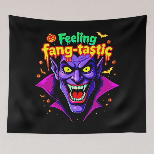 Item preview, Feeling Fang Tastic Colorful Halloween Vampire Design designed and sold by SideKickCreates.