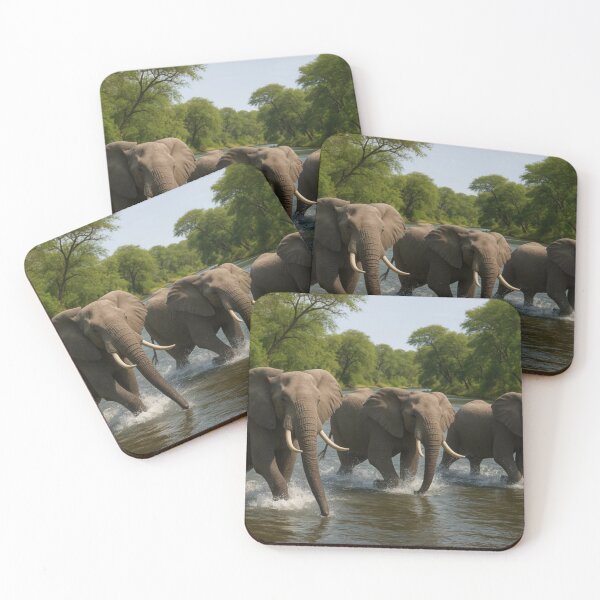 Item preview, Elephant walking in the middle of the water designed and sold by Chaiyanont.