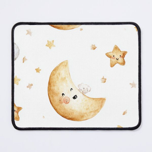 Item preview, Kawaii Moon and Stars – Cute Watercolor Night Sky Pattern designed and sold by No Flaws Stickers.