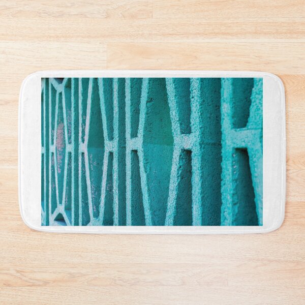 Item preview, Close-Up View of Blue Brick Wall With Decorative Textured Design Patterns designed and sold by Nmallia.