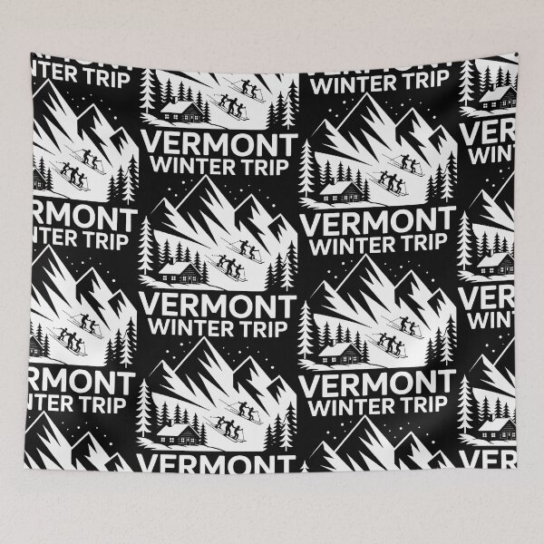 Item preview, Black and White Vermont Winter Escape designed and sold by SplashTastic.