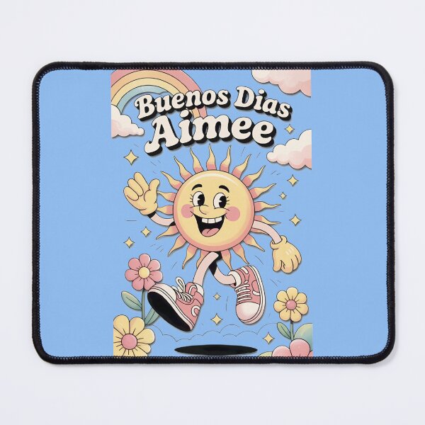 Item preview, Buenos Dias Aimee Retro Sun Rainbow designed and sold by Jacqueline Brown.
