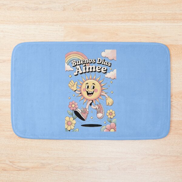 Item preview, Buenos Dias Aimee Retro Sun Rainbow designed and sold by Jacqueline Brown.