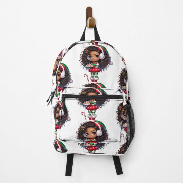 Item preview, Afro Christmas Girl with Candy Cane and Treats designed and sold by Lulunza.