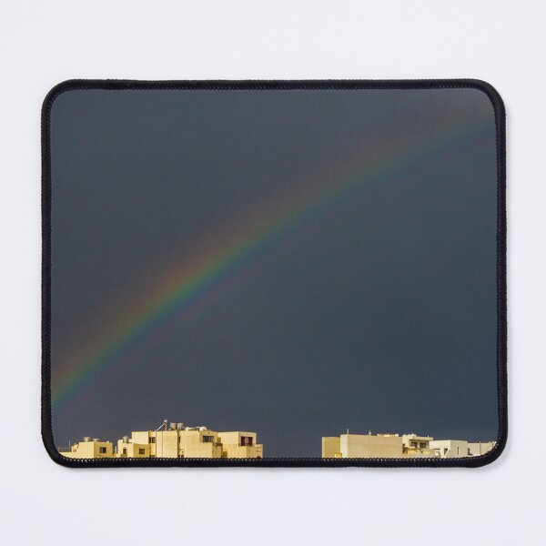 Item preview, Rainbow Arching Over Urban Settlement Against Dark Sky designed and sold by Nmallia.