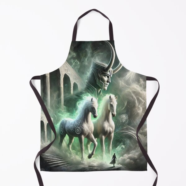Item preview, "Loki and Svadilfari – Norse Mythology | Viking Trickster Art" designed and sold by Umbra666.