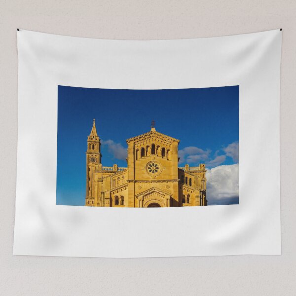 Item preview, Historic Church Facade under a Vibrant Blue Sky with Architectural Detail designed and sold by Nmallia.