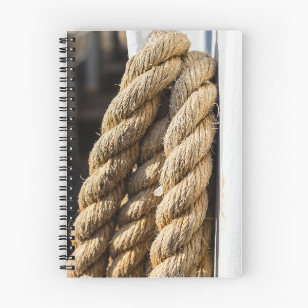 Item preview, Close-Up View of Thick Fiber Rope on a Metal Pole Outdoors designed and sold by Nmallia.