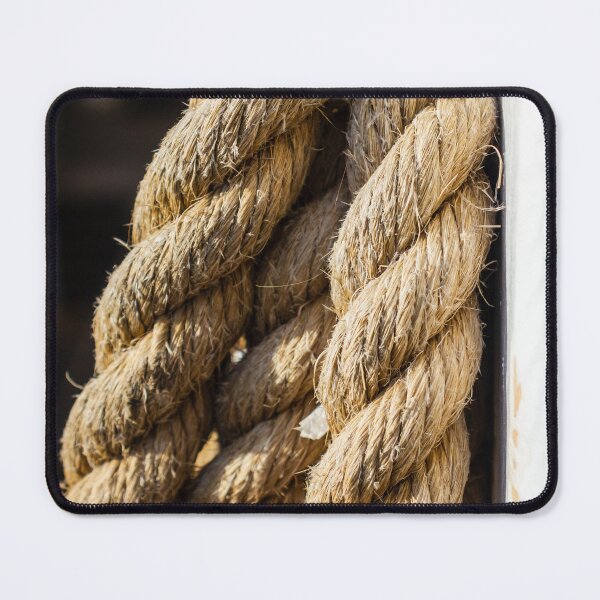 Item preview, Close-Up View of Thick Fiber Rope on a Metal Pole Outdoors designed and sold by Nmallia.