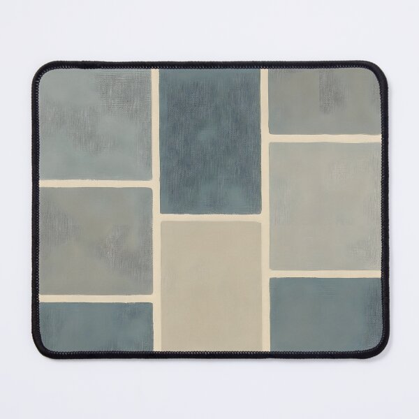 Item preview, Cuadrícula abstracta modular: arte mural minimalista en tonos azules y grises apagados designed and sold by WhisperFrame.