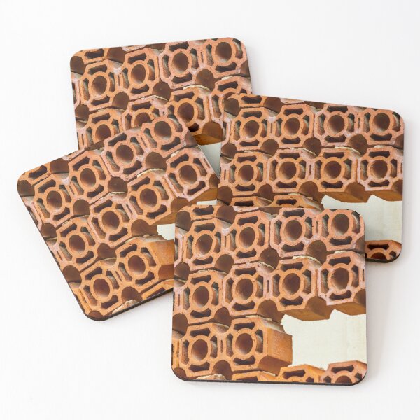 Item preview, Abstract Pattern of Orange Clay Bricks with Circle Cutouts designed and sold by Nmallia.