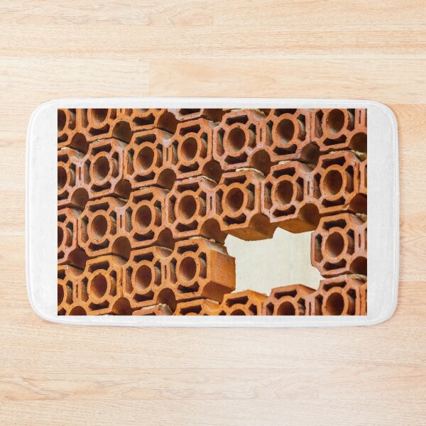 Item preview, Abstract Pattern of Orange Clay Bricks with Circle Cutouts designed and sold by Nmallia.