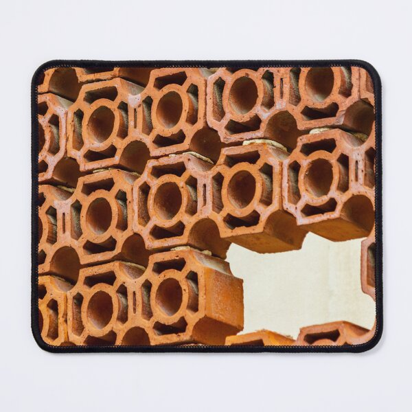 Item preview, Abstract Pattern of Orange Clay Bricks with Circle Cutouts designed and sold by Nmallia.