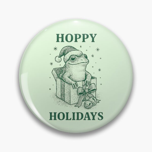 Item preview, A funny vintage Christmas frog (Hoppy Holidays)  designed and sold by halazidan.