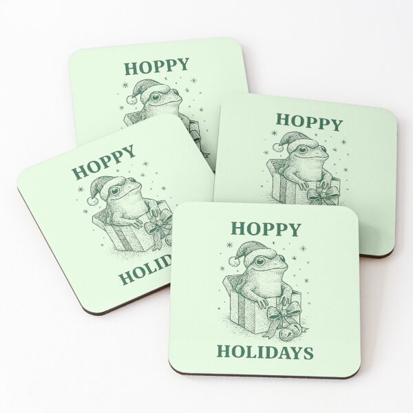 Item preview, A funny vintage Christmas frog (Hoppy Holidays)  designed and sold by halazidan.