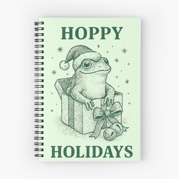 Item preview, A funny vintage Christmas frog (Hoppy Holidays)  designed and sold by halazidan.