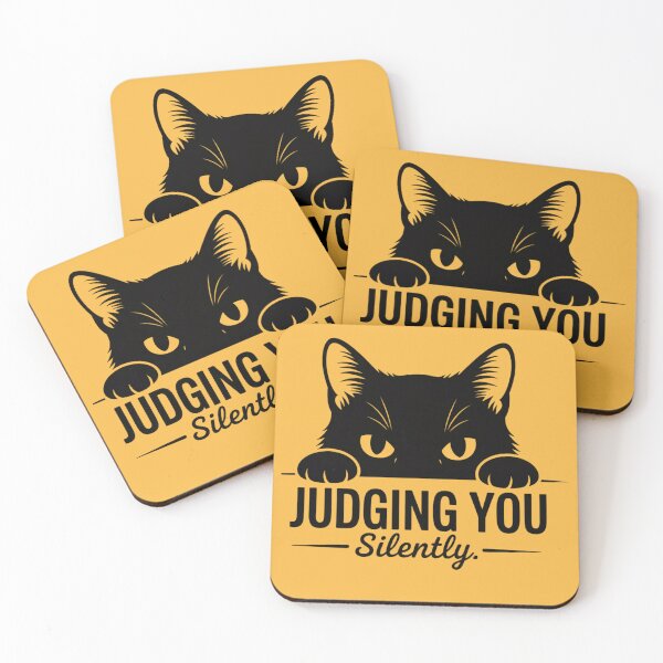 Item preview, Black Cat Judging You Silently T-Shirt designed and sold by gomofo1974.