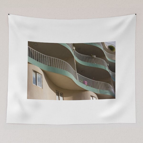 Item preview, Modern Architectural Building Structure with Curved Balconies During Bright Daylight designed and sold by Nmallia.