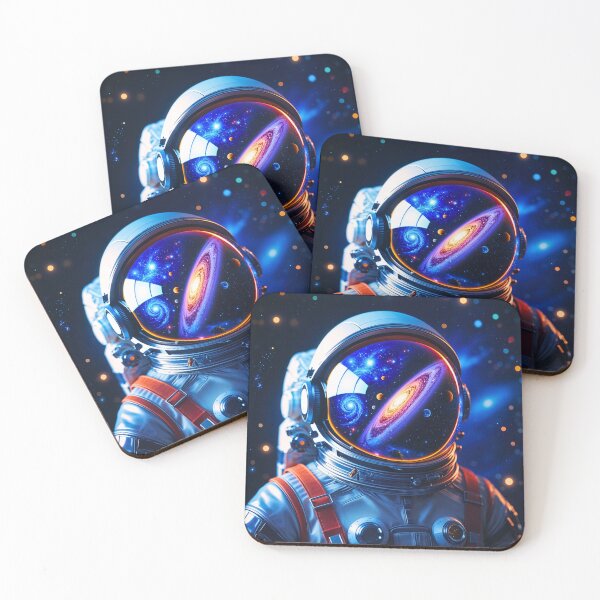Item preview, Astronaut in Space – Galaxy Helmet Reflection designed and sold by OrbitTrend.