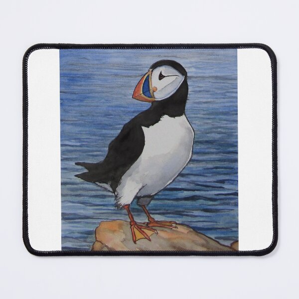 Item preview, Puffin. Watercolor on 21x29.7cm paper. designed and sold by crowleyronan123.