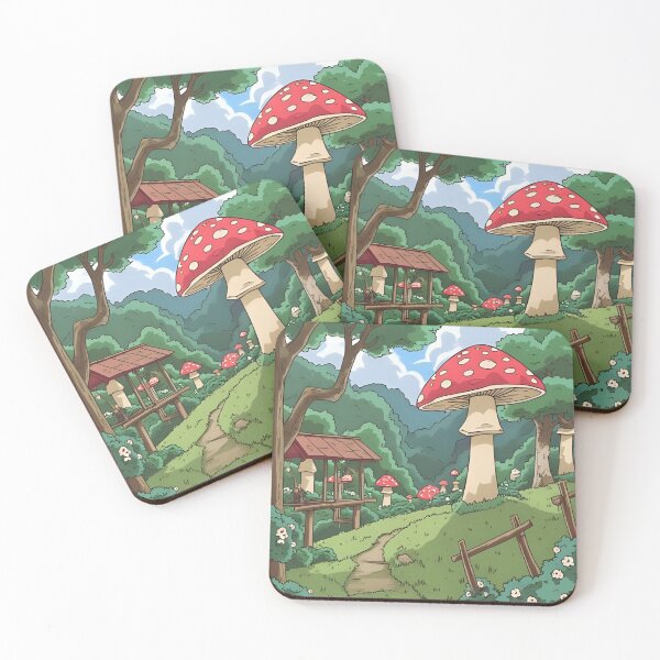 Item preview, Anime mushroom forest designed and sold by evlntn.