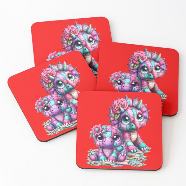 Item preview, Colorful patchwork dinosaur friends designed and sold by LoneAngel.