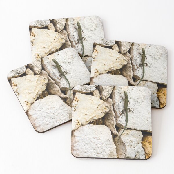 Item preview, Small Lizard On Stone Surface Against Blurred Natural Background designed and sold by Nmallia.