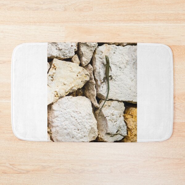 Item preview, Small Lizard On Stone Surface Against Blurred Natural Background designed and sold by Nmallia.