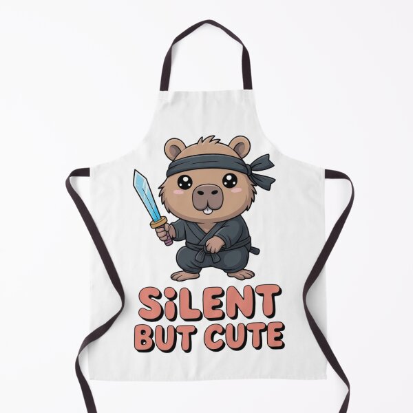Item preview, Silent But Cute Ninja Capybara designed and sold by HappyStencil.
