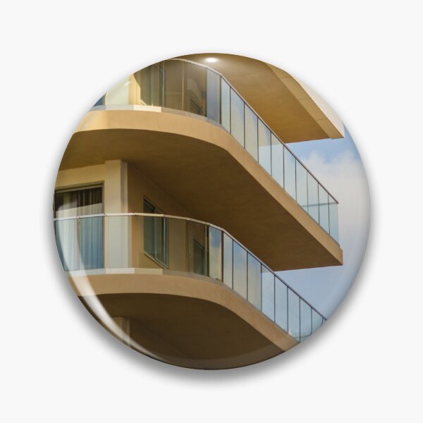 Item preview, Modern Architectural Building Structure with Curved Balconies During Bright Daylight designed and sold by Nmallia.