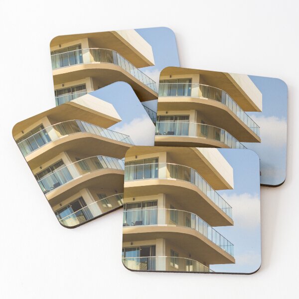 Item preview, Modern Architectural Building Structure with Curved Balconies During Bright Daylight designed and sold by Nmallia.