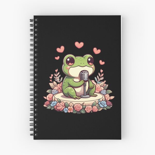 Item preview, Love Frog Singer – Cute Chibi Frog with Microphone | Funny Kawaii Romantic Concert Design designed and sold by ColorSplash123.