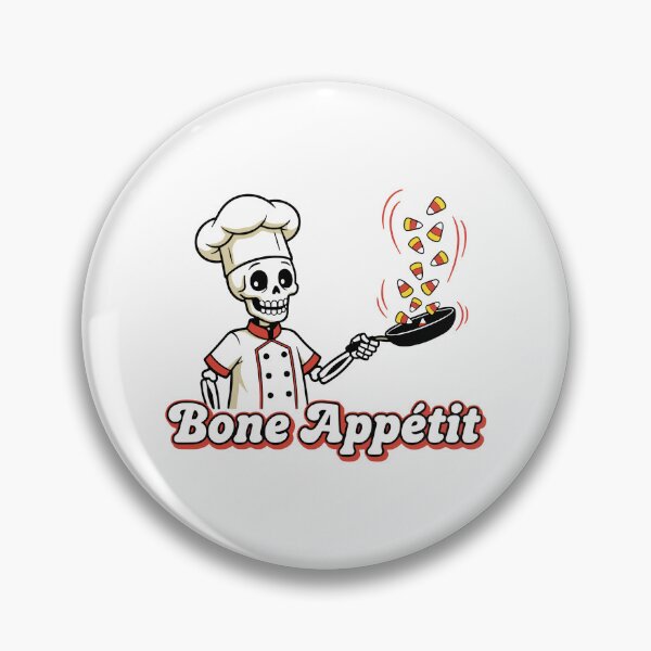 Item preview, Bone Appétit Skeleton Chef Tossing Candy Corn designed and sold by ML-Media.