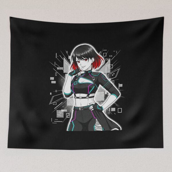 Item preview, Black and White Anime Girl with Red designed and sold by NexaSpire.