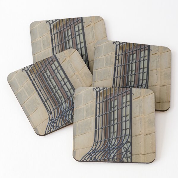 Item preview, Decorative Iron Grille on Historic Stone Wall Window designed and sold by Nmallia.